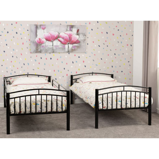 Ventura Black 3' Bunk Bed 2 Single Beds