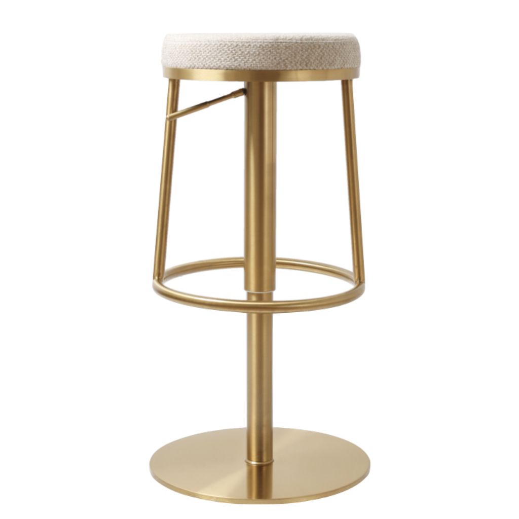 Vibe Gold Wheat Fabric Bar Stool