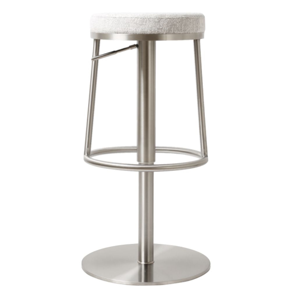 Vibe Steel Silver Grey Fabric Bar Stool