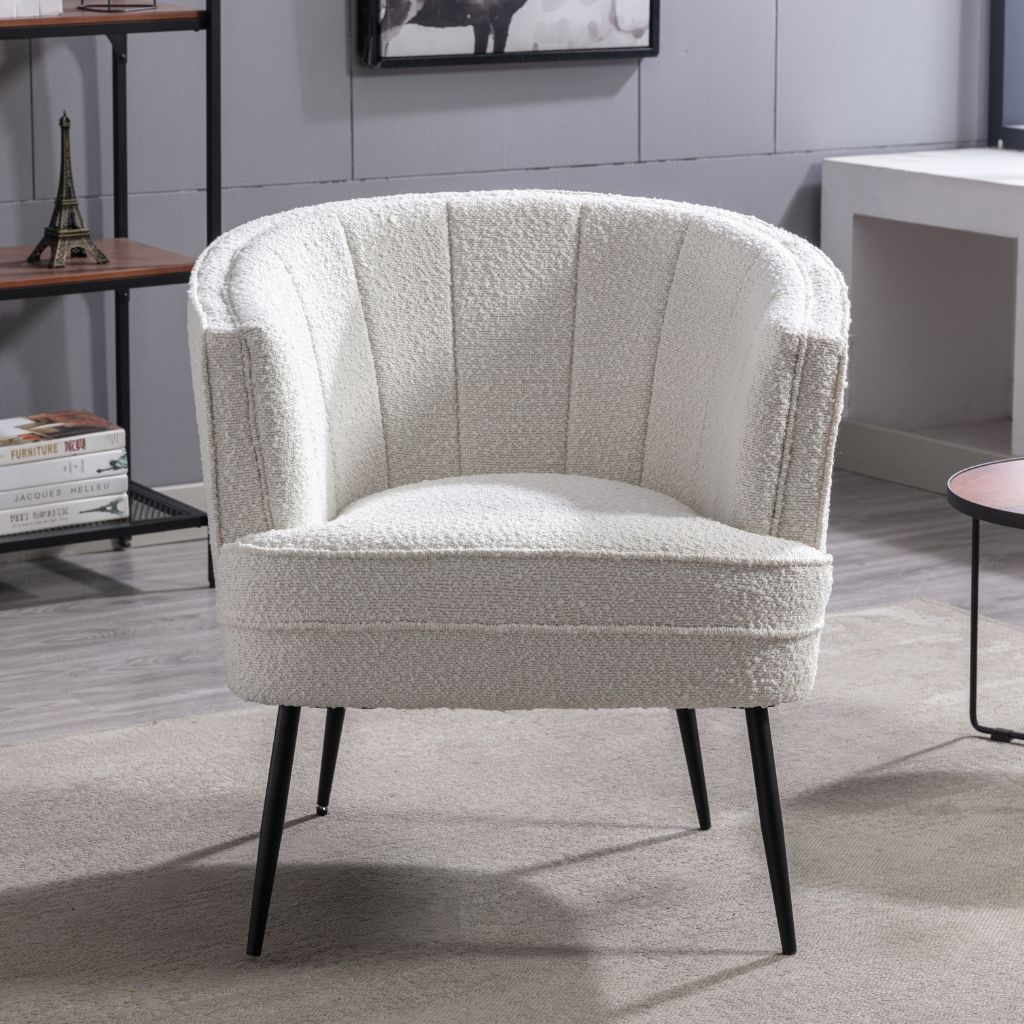 Wendy Cream Boucle Tub Chair Front