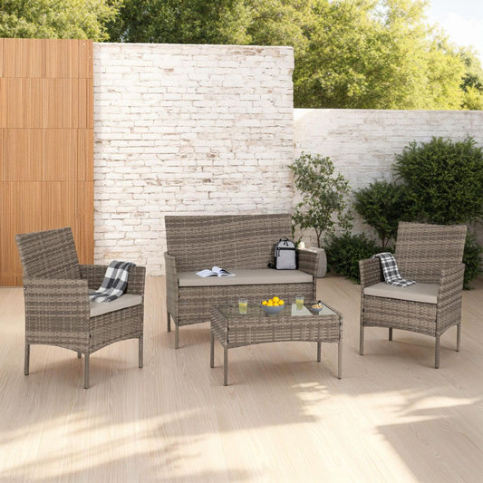 Willow 4 Piece Rattan Garden Set