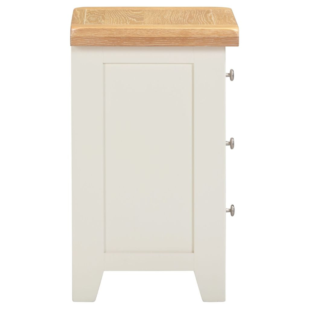 Windsor Ivory 3 Drawer Bedside Side