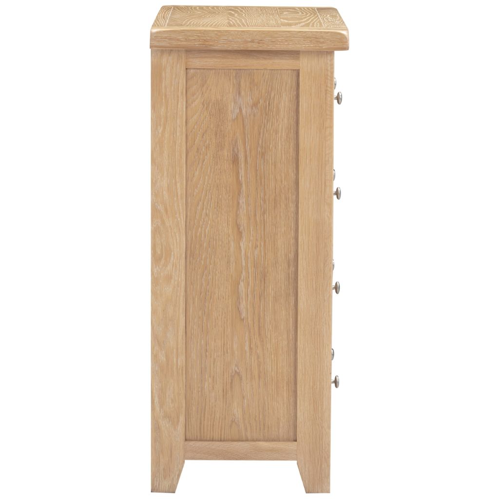 Windsor Natural Oak 3+2 Drawer Chest Side