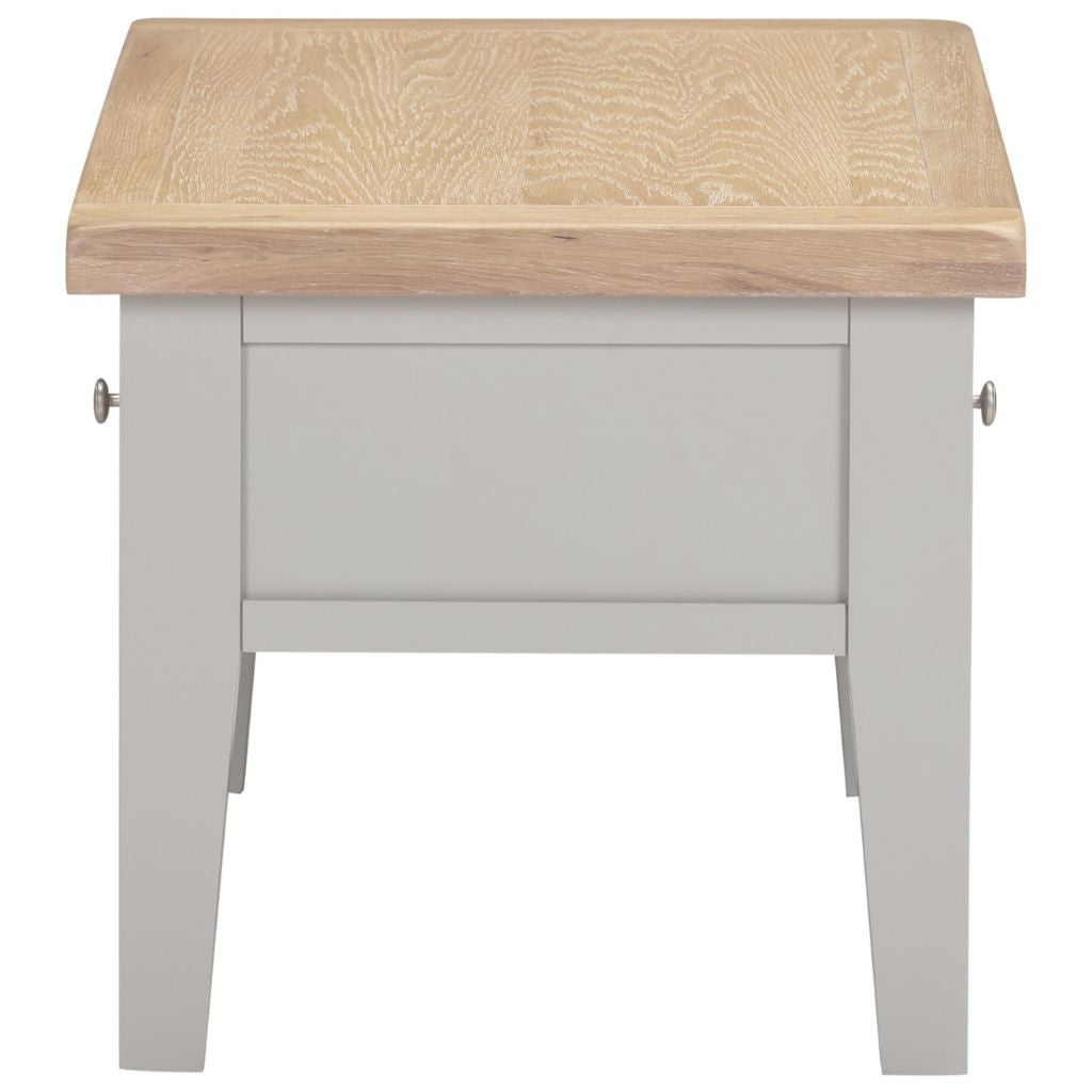 Windsor Pebble Grey 2 Drawer Coffee Table Side