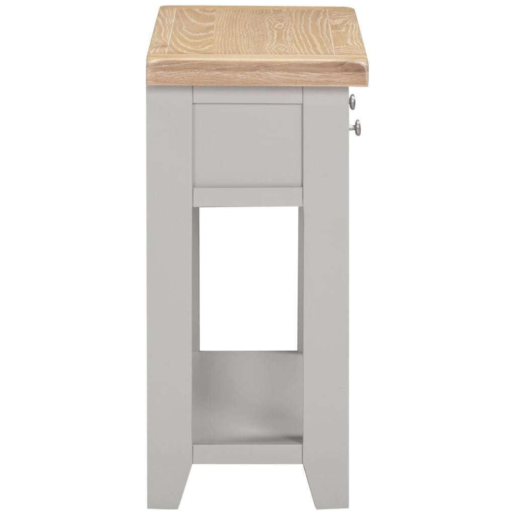 Windsor Pebble Grey 2 Drawer Console Table Side