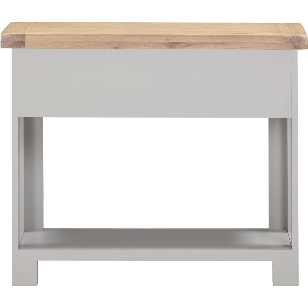 Windsor Pebble Grey 2 Drawer Console Table Back