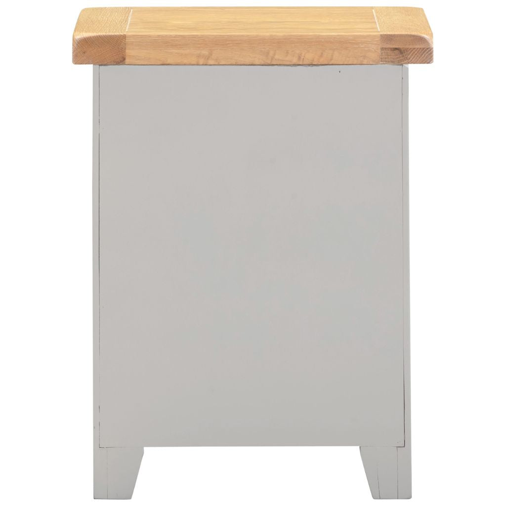Windsor Pebble Grey 3 Drawer Bedside Back
