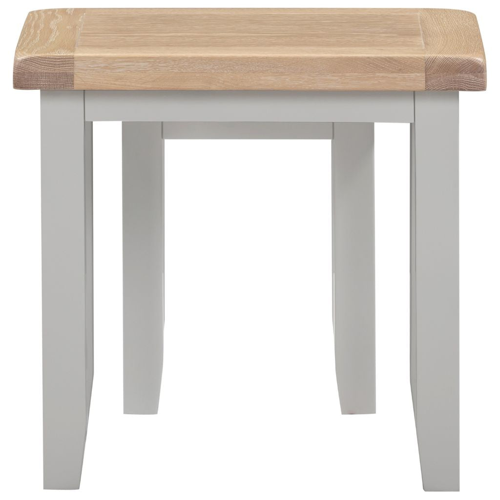 Windsor Pebble Grey Nest of 2 Tables Back