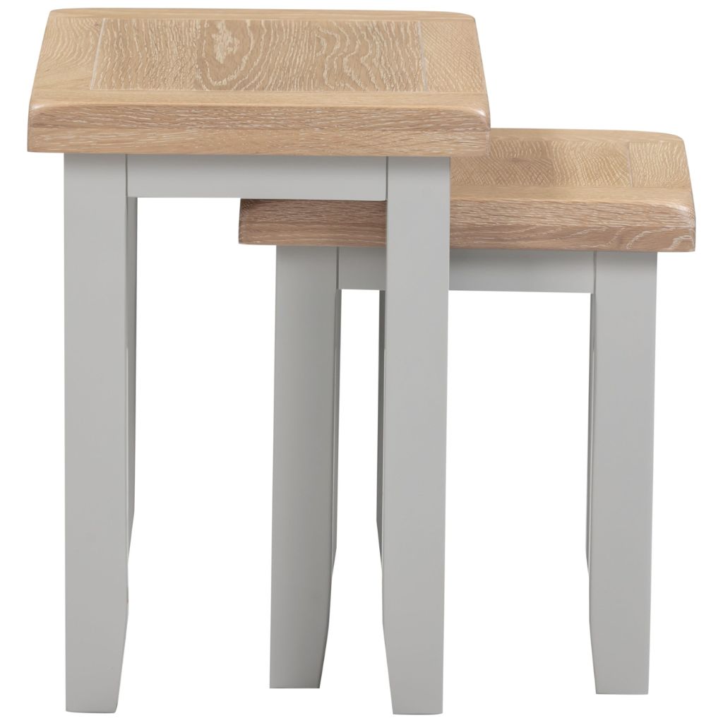 Windsor Pebble Grey Nest of 2 Tables Side