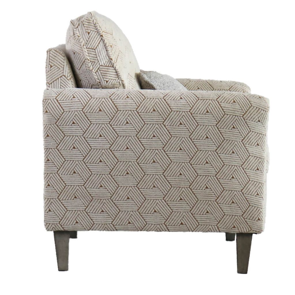 Patterned armchair on a white background