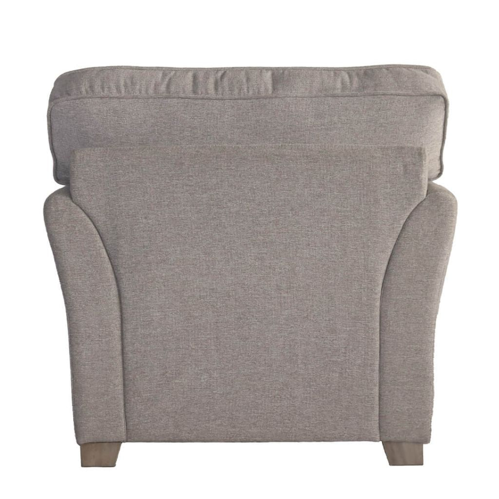 Natural upholstered chair on a white background