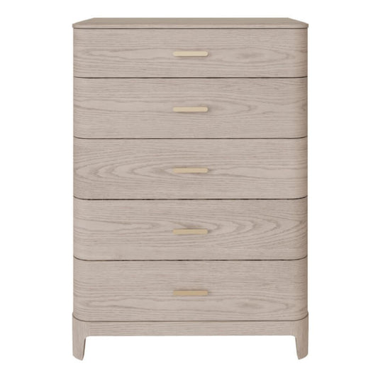 Zahra Cream 5 Drawer Tall Chest