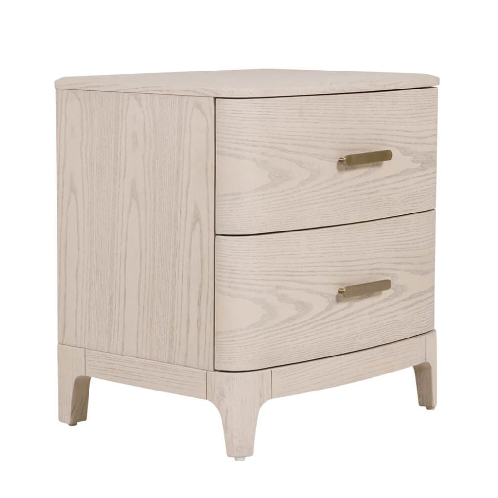 Zahra Cream Bedside Table Angle