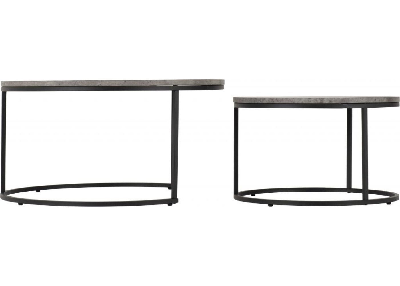 Athens Round Coffee Table Set in Concrete Effect by Wholesale Beds & Furniture Legs