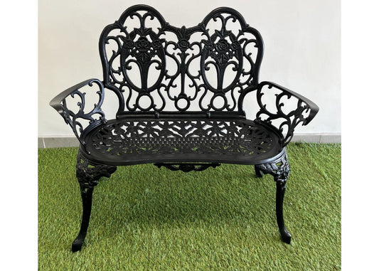 Rose Garden Black Love Bench