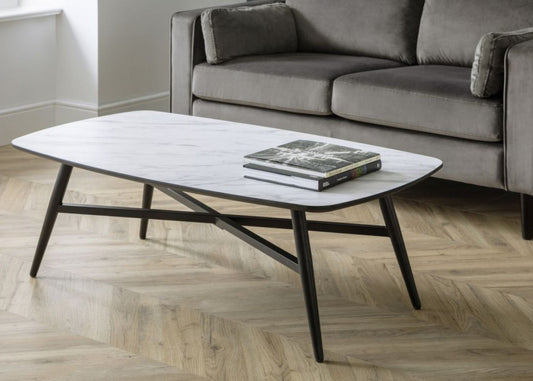 Caruso Marble Effect Coffee Table by Julian Bowen