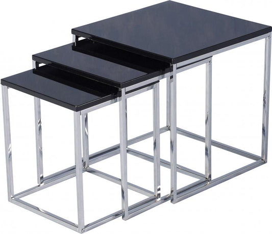 Charisma Black Nest of Tables by Wholesale Beds & Furniture