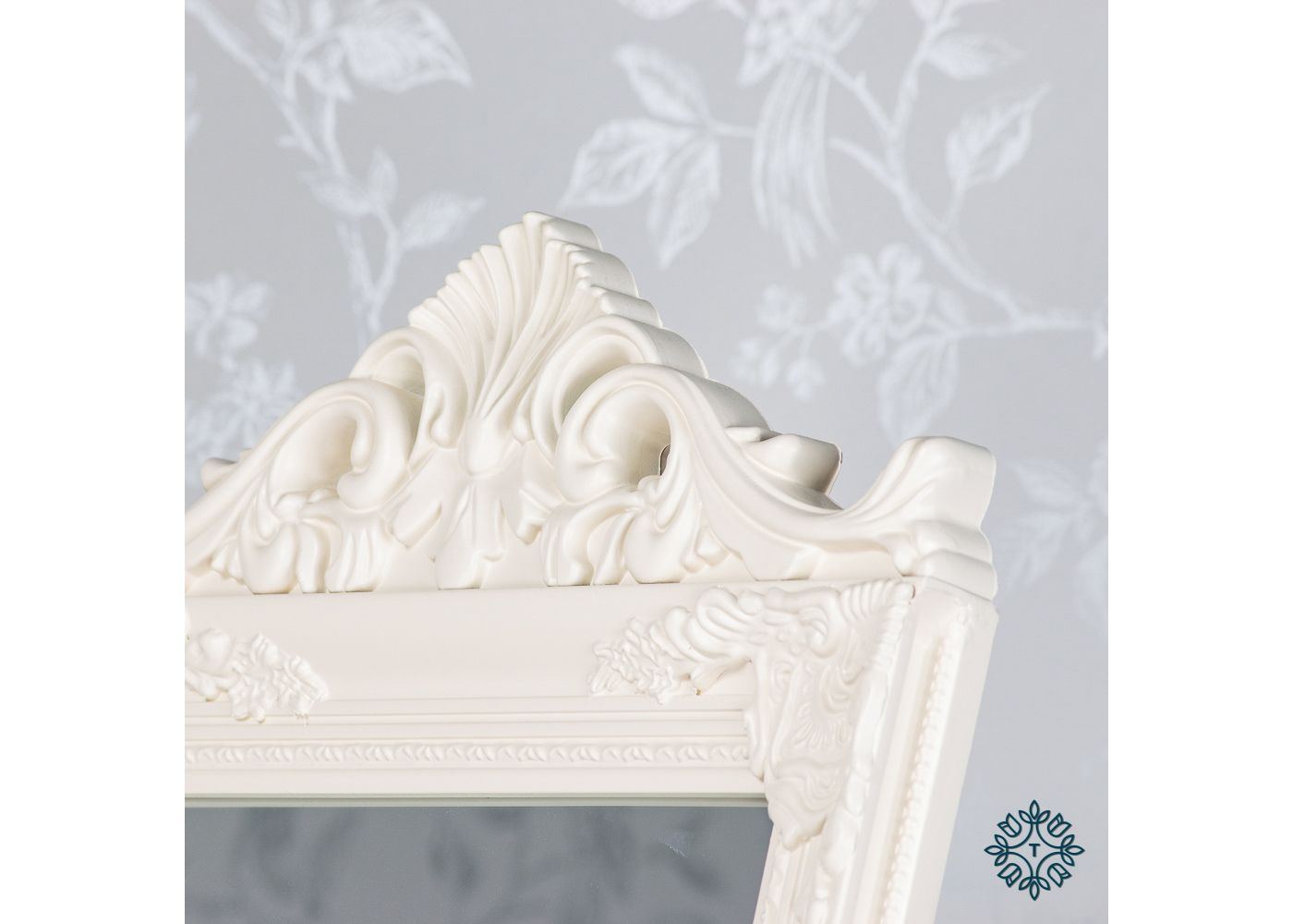 Chateau Cheval Mirror in Cream by Tara Lane Top