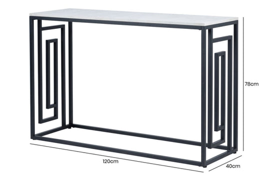 Devon Black and Grey Console Table by CIMC Dimensions