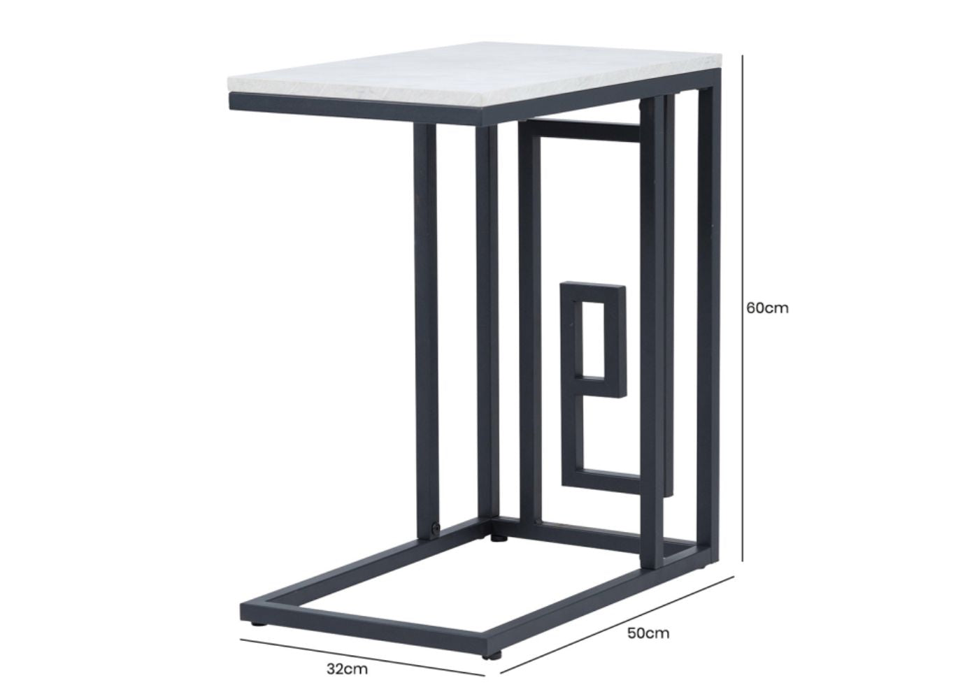 Devon Black and Grey Sofa Table by CIMC Dimensions