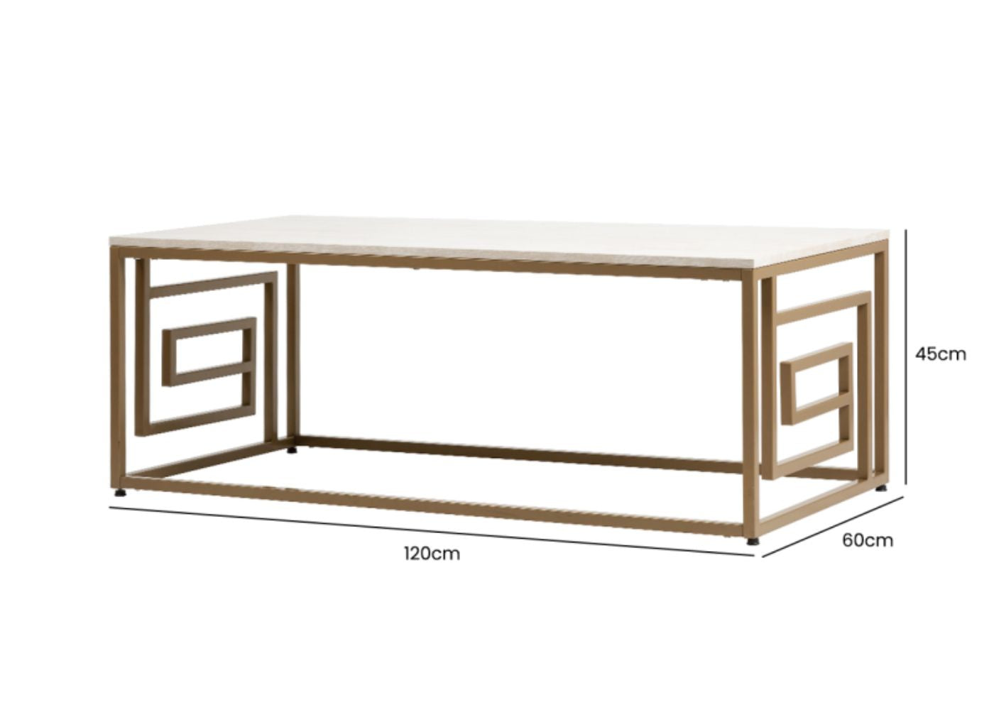 Devon Cream and Gold Coffee Table by CIMC Dimensions