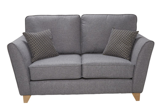 Eclipse Tweed Grey/ Trellis Charcoal 2 Seater Sofa by Red Rose