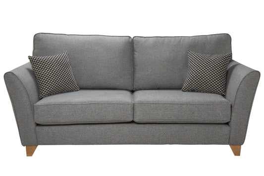 Eclipse Tweed Grey/ Trellis Charcoal 3 Seater Sofa by Red Rose