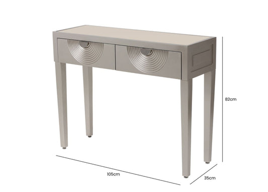 Elon Gold 2-Drawer Console Table by CIMC Dimensions