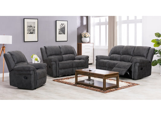 Gloucester Reclining 3+2+1 Sofa Suite in Dark Grey by Annaghmore