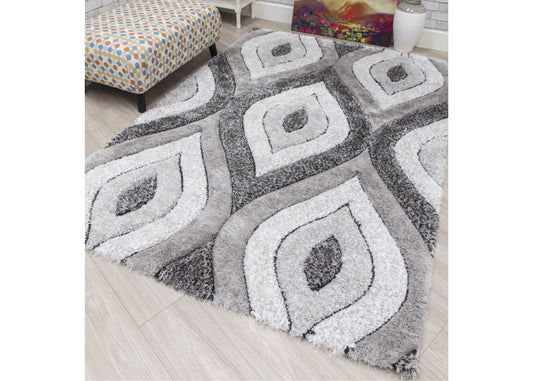 Luxus Teardrop Grey Rug Range by Floor Trends