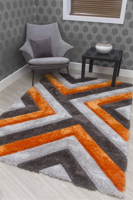 Luxus Cascade Orange Rug Range by Home Trends 