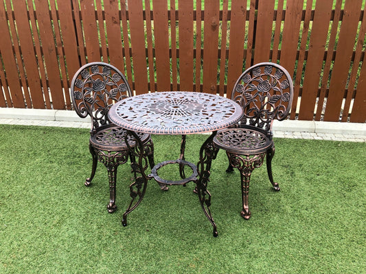 Rose Garden Bronze Bistro Set