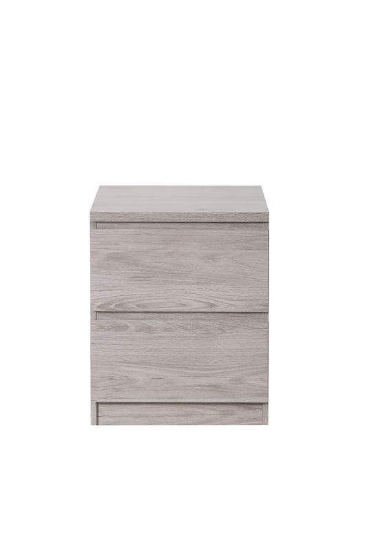 Jupiter Grey Oak Bedside by Julian Bowen