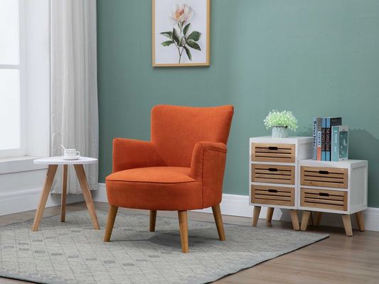 Keira Sunburst Orange Armchair by Annaghmore