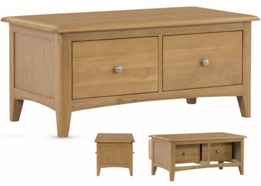 Kilkenny Oak 2 Drawer Coffee Table by Annaghmore