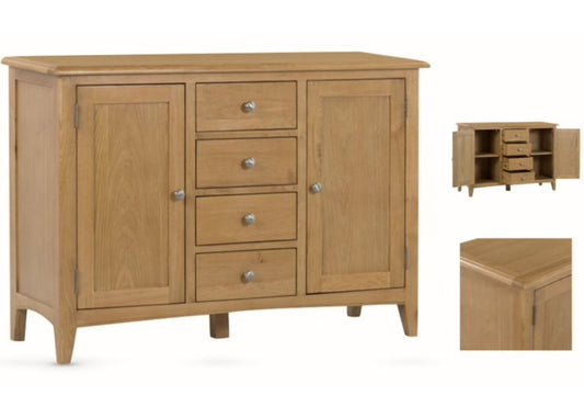 Kilkenny Oak 4 Drawer Sideboard by Annaghmore