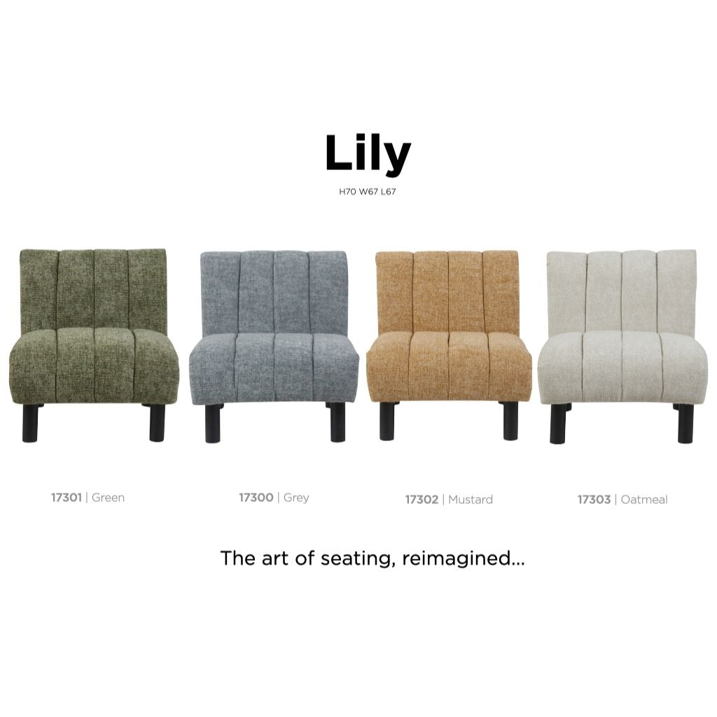 the versatile lily accent chair available in four striking shades blending contemporary and mid century with solid wood legs and elegant channel stitching