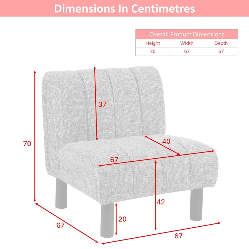exact dimensions of the stunning low-profile accent chair 