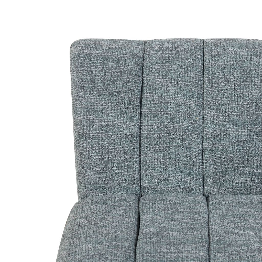 Close up of vertical stitching in shade grey