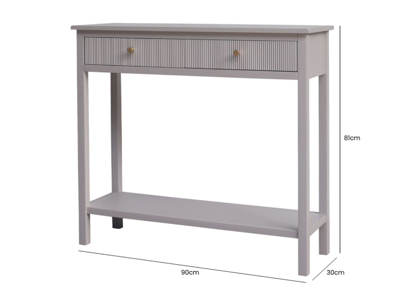 Lindon Summer Grey 2-Drawer Console Table by CIMC Dimensions