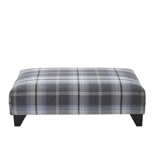 Lisburn Dustin Ash /Tartan Midnight Footstool by Red Rose