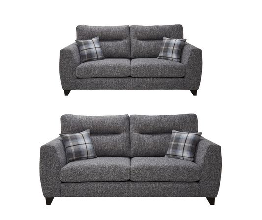 Lisburn Dustin Ash /Tartan Midnight 3+2 Sofa Set by Red Rose