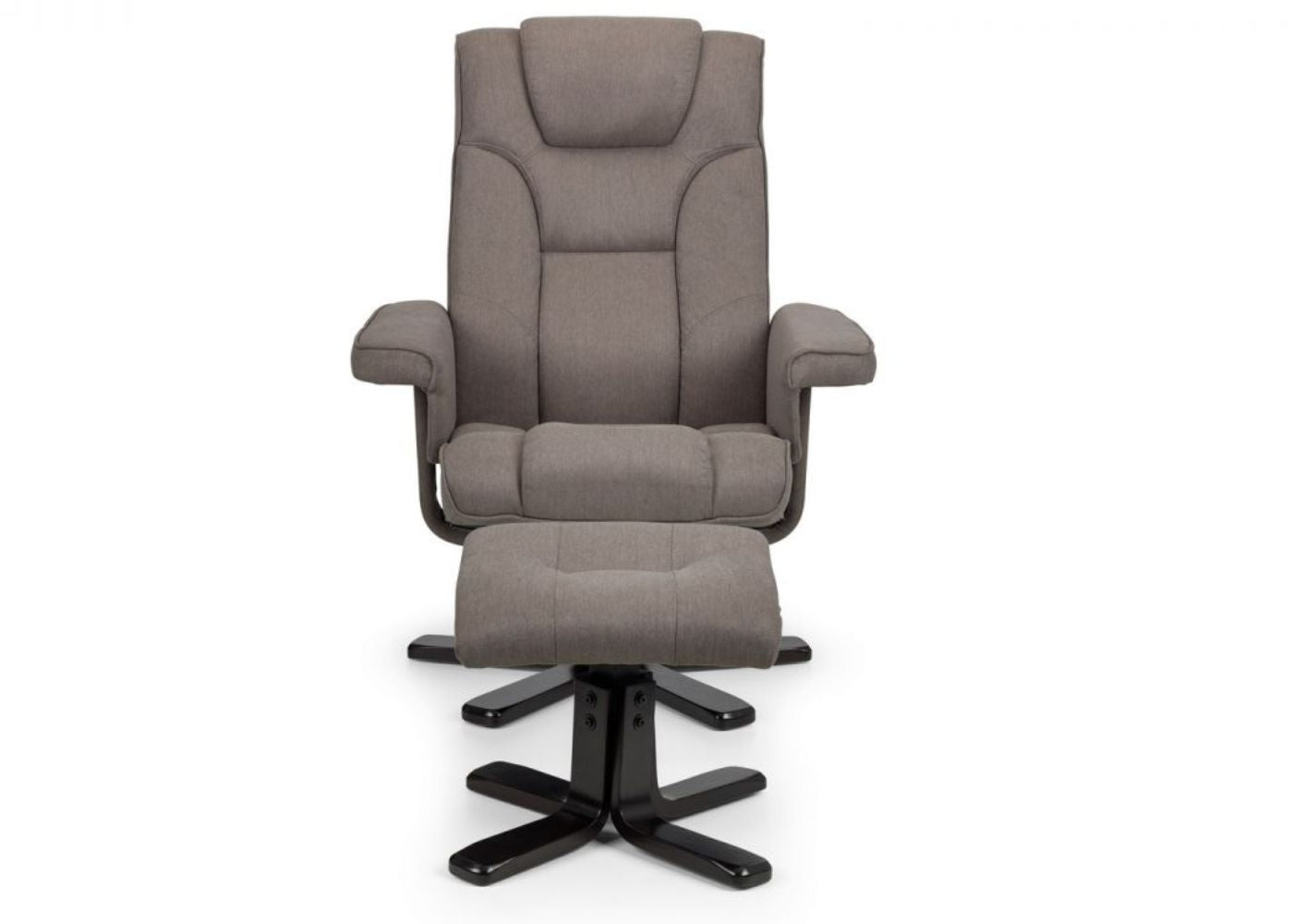 Malmo Grey Swivel Recliner Stool by Julian Bowen Ashgrove Furnishings