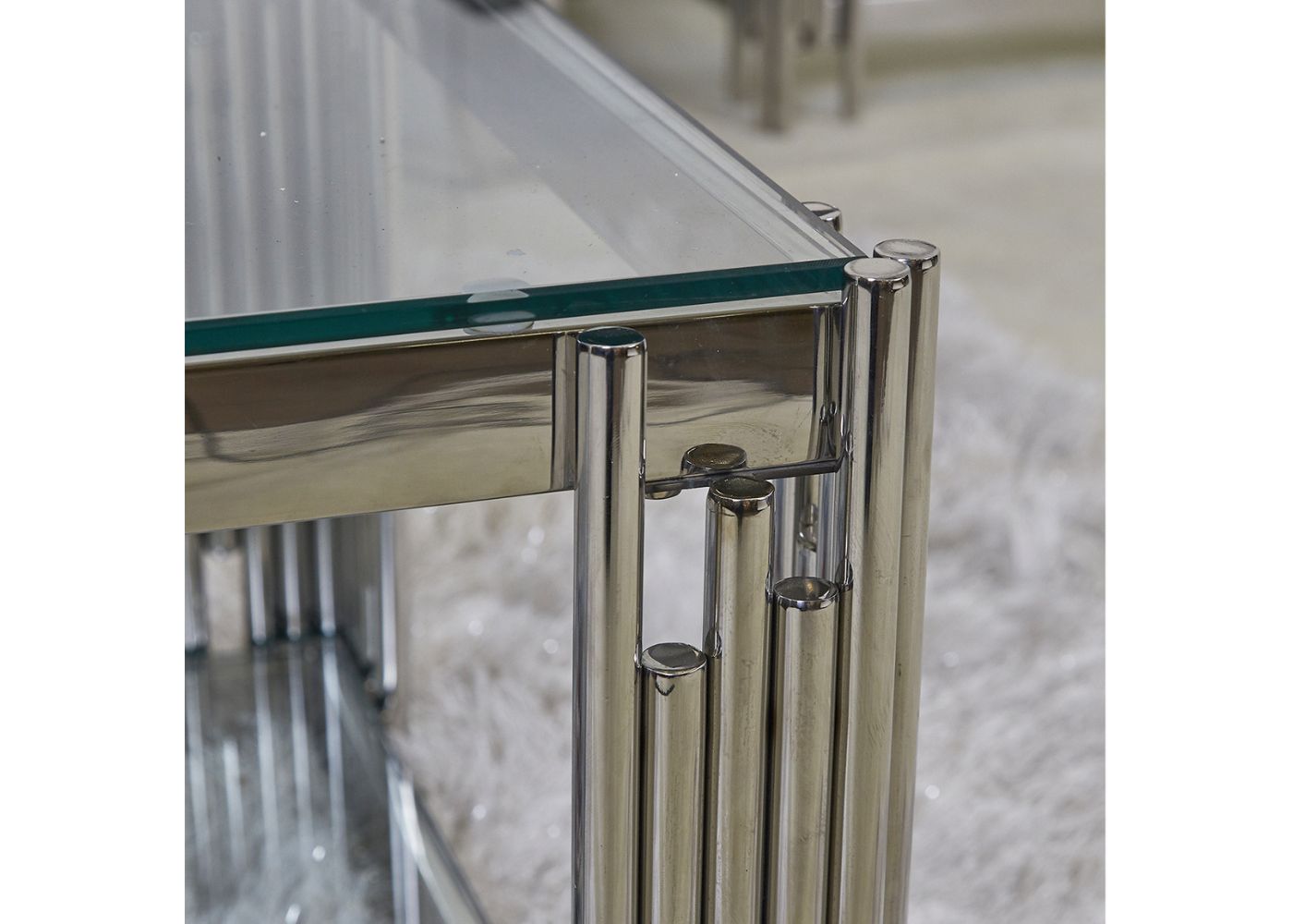 Cohen Silver Console Table by CIMC Edge