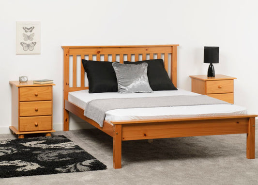 Monaco Antique Pine Low End Bedframe Range by Wholesale Beds