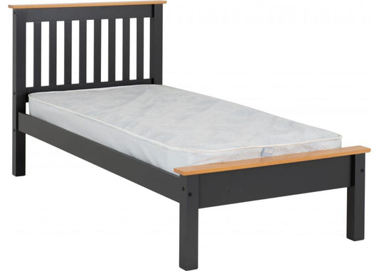 Monaco Grey/Oak Low End Bedframe Range by Wholesale Beds