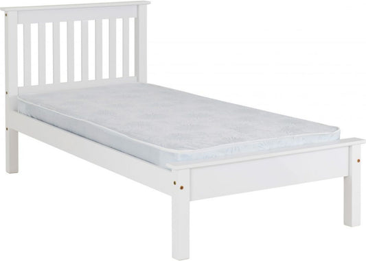 White Monaco Low End Bedframe by Wholesale