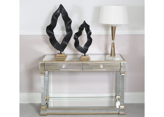 Apollo Mirrored Console Table in Champagne by Lina Home