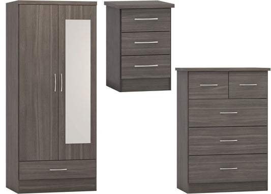 Nevada Black Wood Grain Bedroom Furniture Set by Wholesale Beds & Furniture