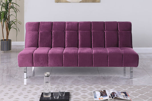 Alabama Magenta Plush Velvet Sofabed by Sweetdreams